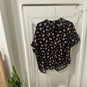 Madewell size small corduroy floral print shirt